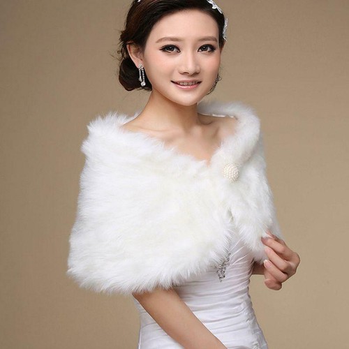Womens white faux - white, fur