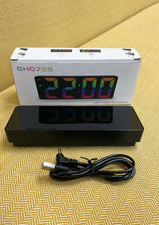 JQGO LED Alarm Clock with Mirror Display 6.7in Battery Powered Travel