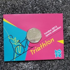 olympic 50p coin triathlon