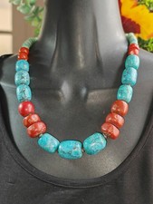 Bold Turquoise stone & cherry