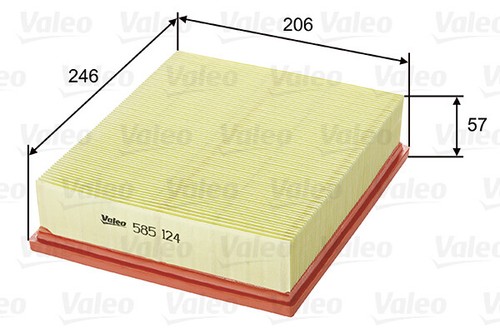 585124 valeo air filter for - valeo,