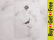 Standing nude, female pencil