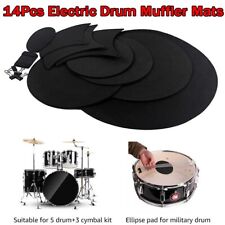 14Pcs Drum Mute Pads Silencer Drumming Practice Rubber Foam Cymbal Mute Pad Hot