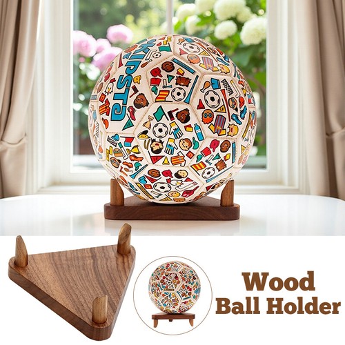 Wooden ball display stand - wooden,