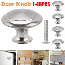 1-40Pcs Door Knobs Cabinet Kitchen Stainless Steel DIY UK Handles Cupboard Draw