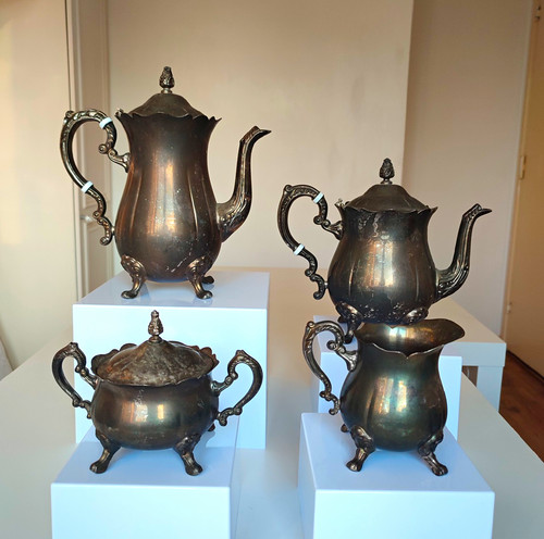 Vintage silver plated piece - plated, 4-piece
