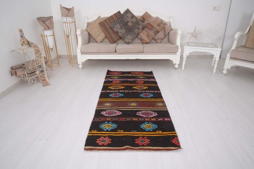 Vintage kilim area rug 3x6 - kilim,