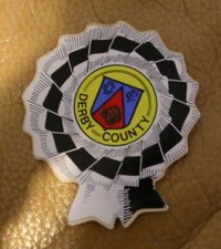 DERBY COUNTY FC 1974 BAB ORIGINAL UNUSED ROSETTE STICKER