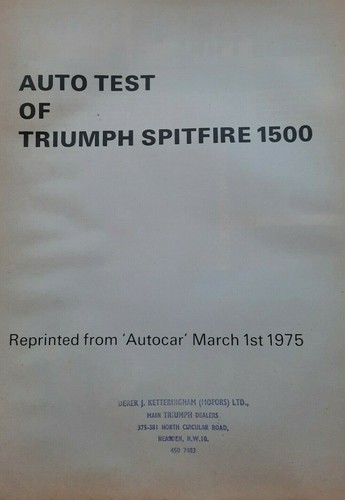 1975 triumph spitfire 1500 - triumph,