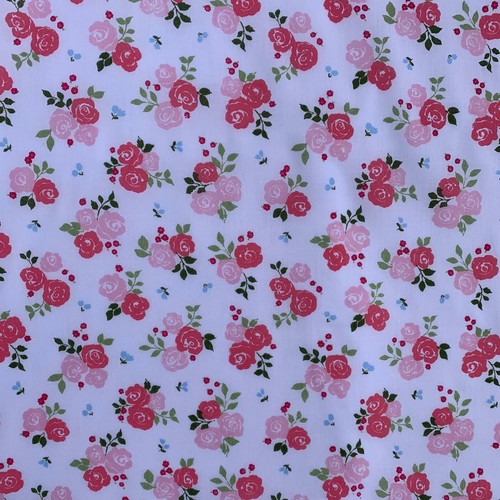 Floral flower rose poly cotton - flower,