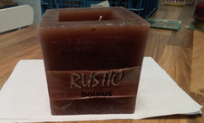Rustic Square Candles x2