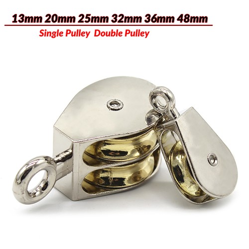 Metal single double pulley - metal, single/