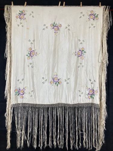 Vintage silk hand embroidered - silk,