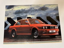 Original E30 BMW 323i BBS Bodykit Magazine Advert Poster Man Cave Garage Retro