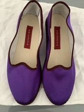 Vibi Venezia Purple Silky Slippers With Rubber Sole Women’s Size 3.5 (eu36)