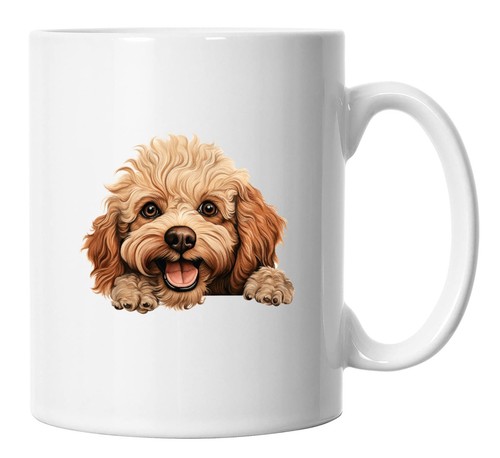 Toy poodle mug peeking - mug,