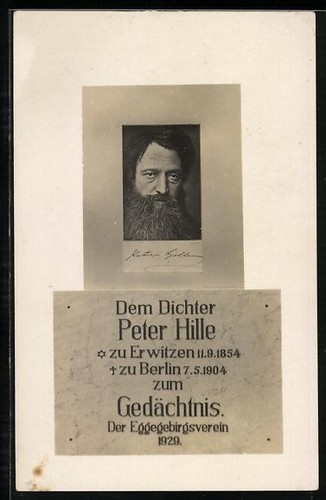 Peter hille portrait in - hille,,