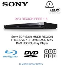 Sony BDP-S370 HD Multi Region DVD 1-6 SACD DivX MKV Blu-Ray Player 12M WARRANTY
