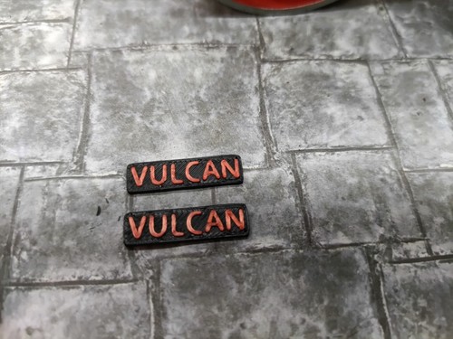 Printed vulcan name - printed, plate