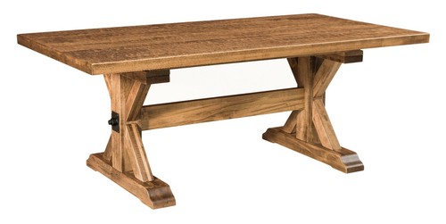 Amish hand planed trestle - amish,