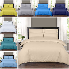 400 THREAD COUNT 100% EGYPTIAN COTTON DUVET COVER SINGLE DOUBLE KING BEDDING SET