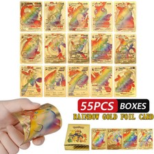 55PCS Pokemon Card Foil GOLD