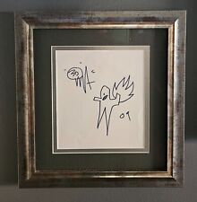 Robert Del Naja "3D" Original Ink Drawing Signed. FRAMED: Banksy