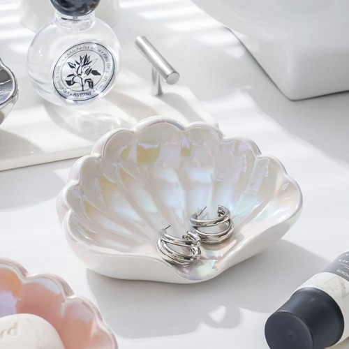 Ceramic sea shell soap - ceramic,