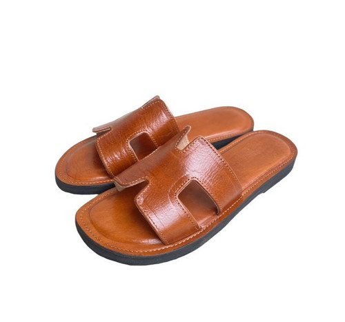 Men cognac genuine leather - men's,