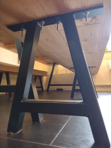 Table bench legs black - or,