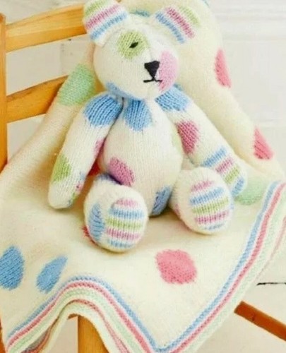 Baby toy spotty teddy bear - bear, &