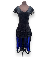 Moulin Rouge Black Blue Show Girl Saloon Girl Dress Size Small Cosplay Ex Hire