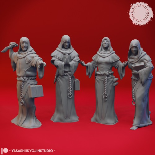 Cultists 54mm miniature - cultists,