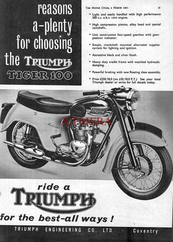 Triumph 500cc tiger motor - triumph,
