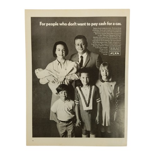 1968 gmac plan vintage - 1968, print