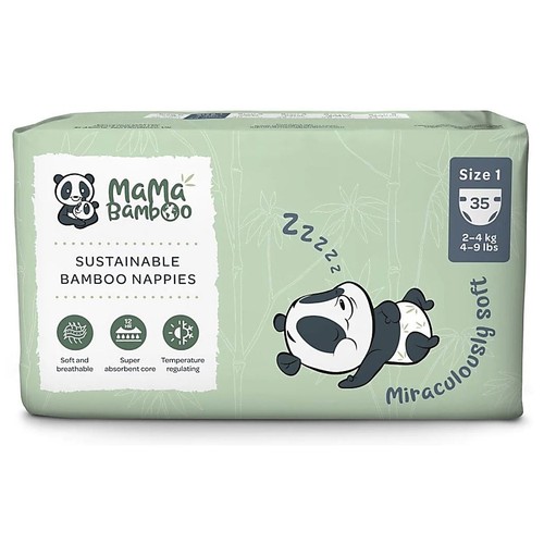 Mama bamboo eco nappies - mama, size