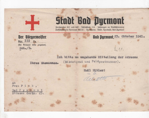 German original ww2 document - original,