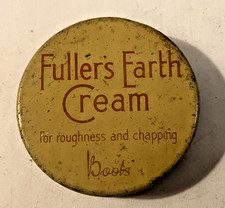 RARE VINTAGE FULLERS EARTH CREAM BOOTS TIN 3 INCH (289)