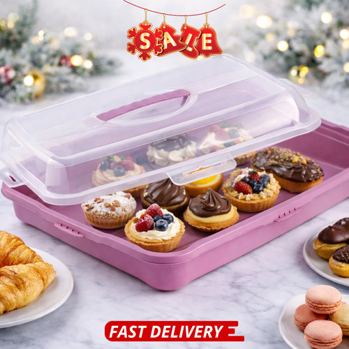 Plastic cake pastry carrier - plastic,