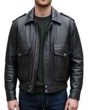 Men's Real Leather Bomber