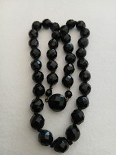 Vintage french jet necklace - vintage,