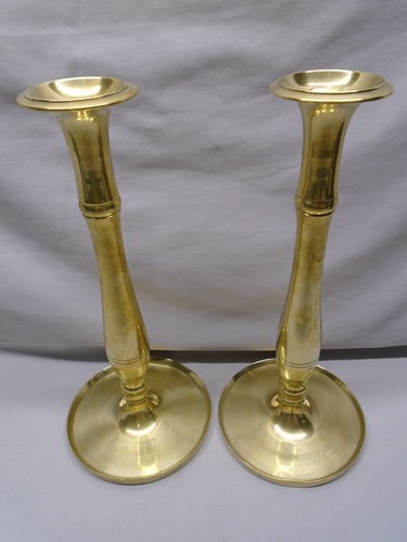 Large pair 18thc brass - pair,