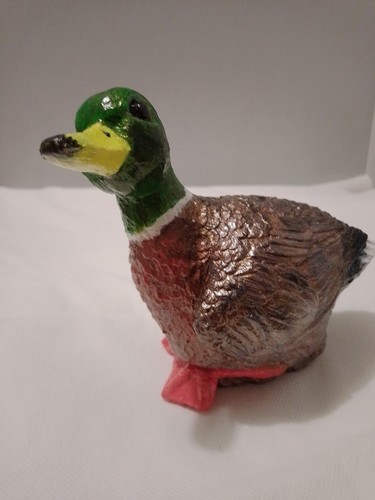 Handmade plaster mallard duck - handmade,