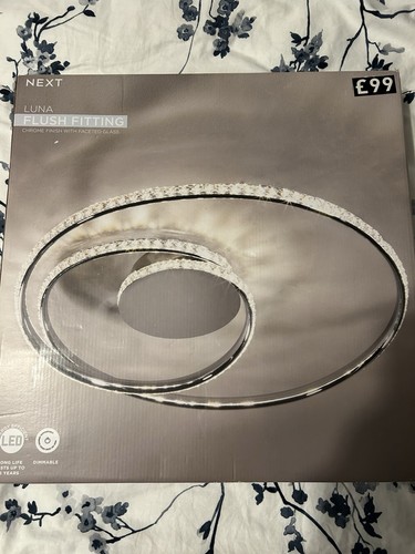Next chrome luna flush ceiling - next,