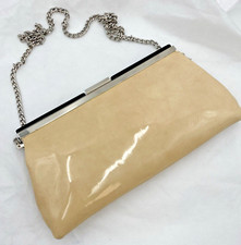 Artigiano Italy Genuine Patent Leather Cream Clutch/Shoulder Bag             S5