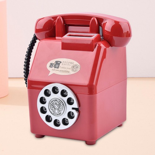 Retro telephone piggy bank - retro,
