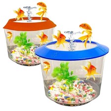Goldfish Small Fish Bowl Starter Kit Fish Tank Gravel Aquarium Planet Kit