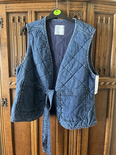 Ladies denim style gilet - ladies,