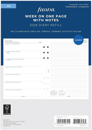 Filofax 2026 size diary - 2026,