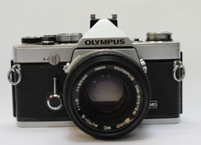 Olympus OM-1N Film Camera & Olympus 50mm F1.8 Lens.